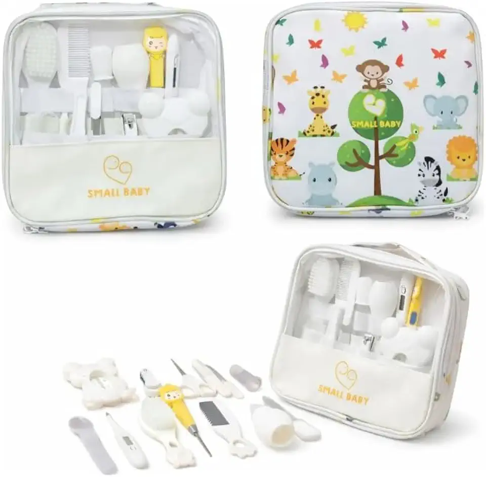 Kit Higiene Small Baby 13 Pçs Bebê Escova Pente Termômetro Tesoura... em variação de cores (Branco)