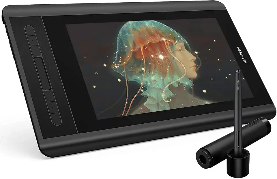 XPPen Artist 12 Mesa Digitalizadora 11.6 Inch FHD com Caneta Sem Bateria PN06, Monitor de Desenho Digital com Luva Multifuncional e 8192 Níveis de Pressão