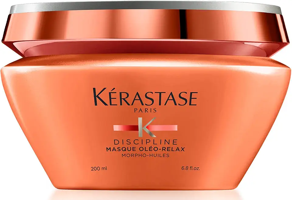 Kérastase Discipline Masque Oléo-Relax, Máscara Capilar de Hidratação Para Cabelos com Frizz e Volume, Redução de Volume e Ação Antifrizz 24h, com Complexo Morpho-Huiles, 200ml