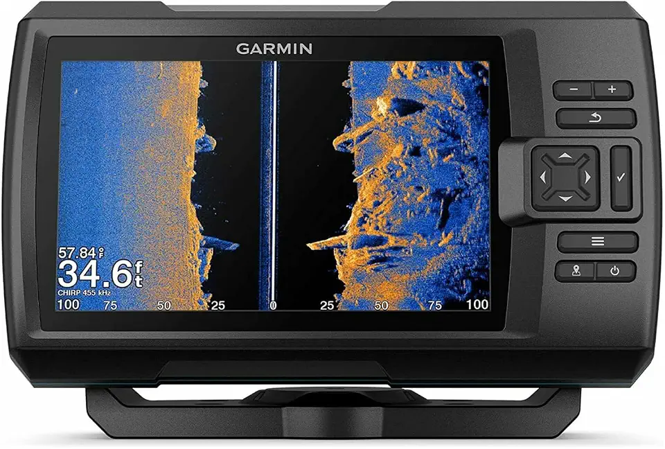 Garmin Striker Vivid 7sv, fácil de usar 17,78 cm Color Fishfinder e transdutor de sonar, paletas de cores de sonar de digitalização vívida (010-02553-00)