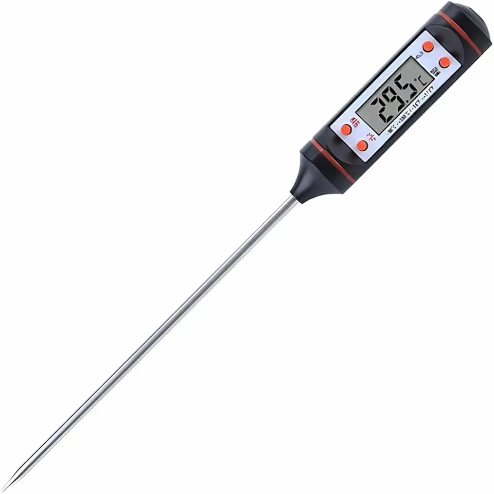 Termômetro Digital Culinário com Display de Fácil Leitura, Suporta Temperaturas de até 300°C Medição Precisa para Alimentos, Churrasco, Líquidos, Forno e Cozinha, Alta Durabilidade - Premium