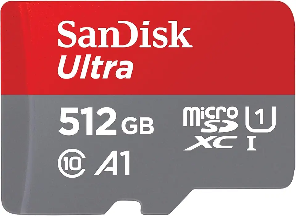 SanDisk Cartão de memória ultra microSDXC UHS-I de 512 GB com adaptador - até 150 MB/s, C10, U1, Full HD, A1, cartão MicroSD - SDSQUAC-512G-GN6MA [Nova versão]