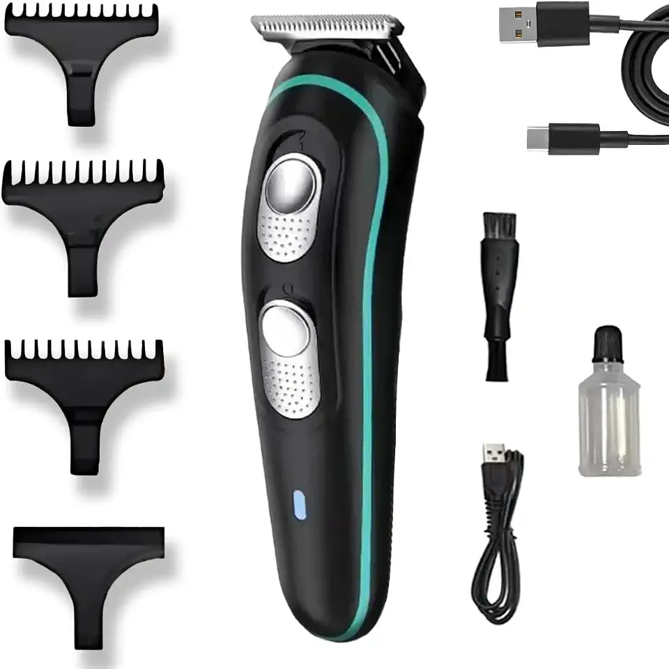 Máquina De Cortar Cabelo, Aparadores de Cabelo Para Homens e Crianças Aparador de Cabelo Elétrico Sem Fio Recarregável USB Kit De Corte de Cabelo 4 Pentes-Guia (3 6 9 12 mm)