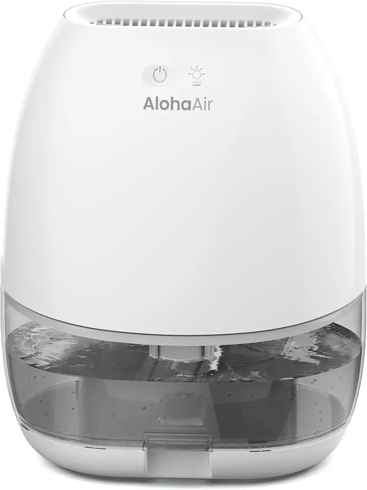 Desumidificador, desumidificadores pequenos AlohaAir de 1000 ml para casa e quarto, silencioso com luz noturna de 7 cores, desligamento automático, desumidificadores para quarto, banheiro, trailer e