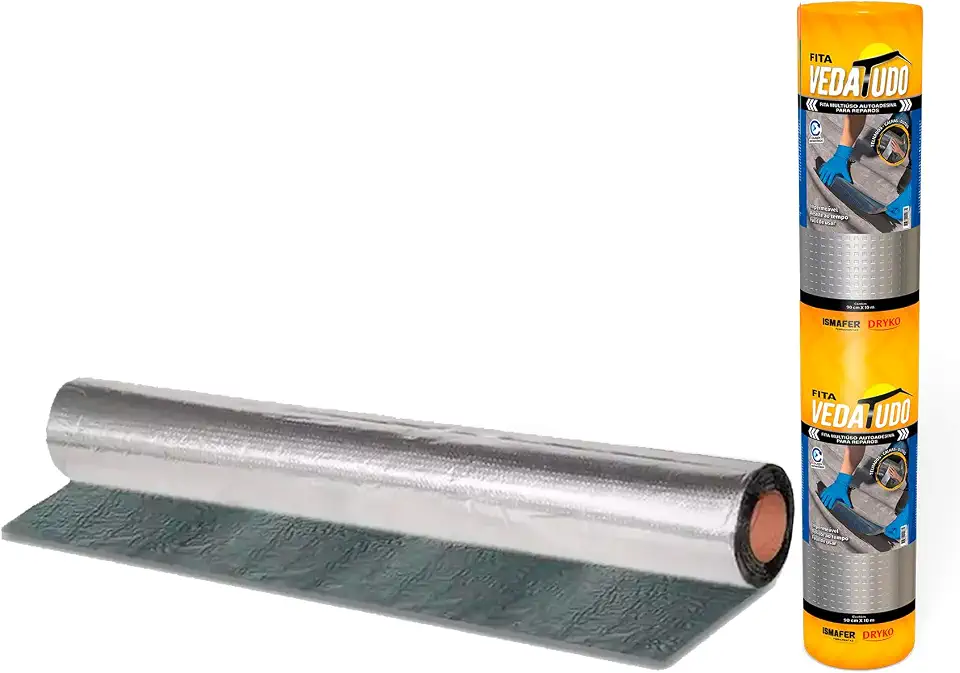 Manta Asfáltica Auto Adesiva Aluminizada 90cm X 10m - ISMADK90