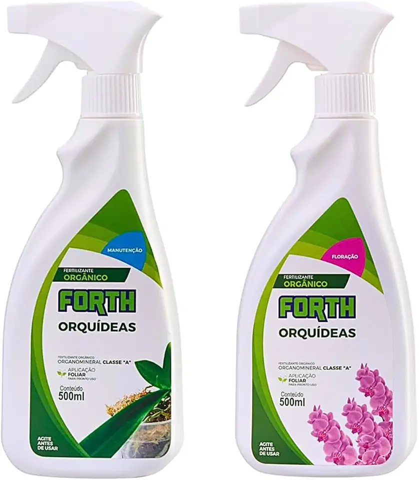 Kit Fertilizantes Forth Orquídeas Manutenção e Floração 500ml Pronto Uso