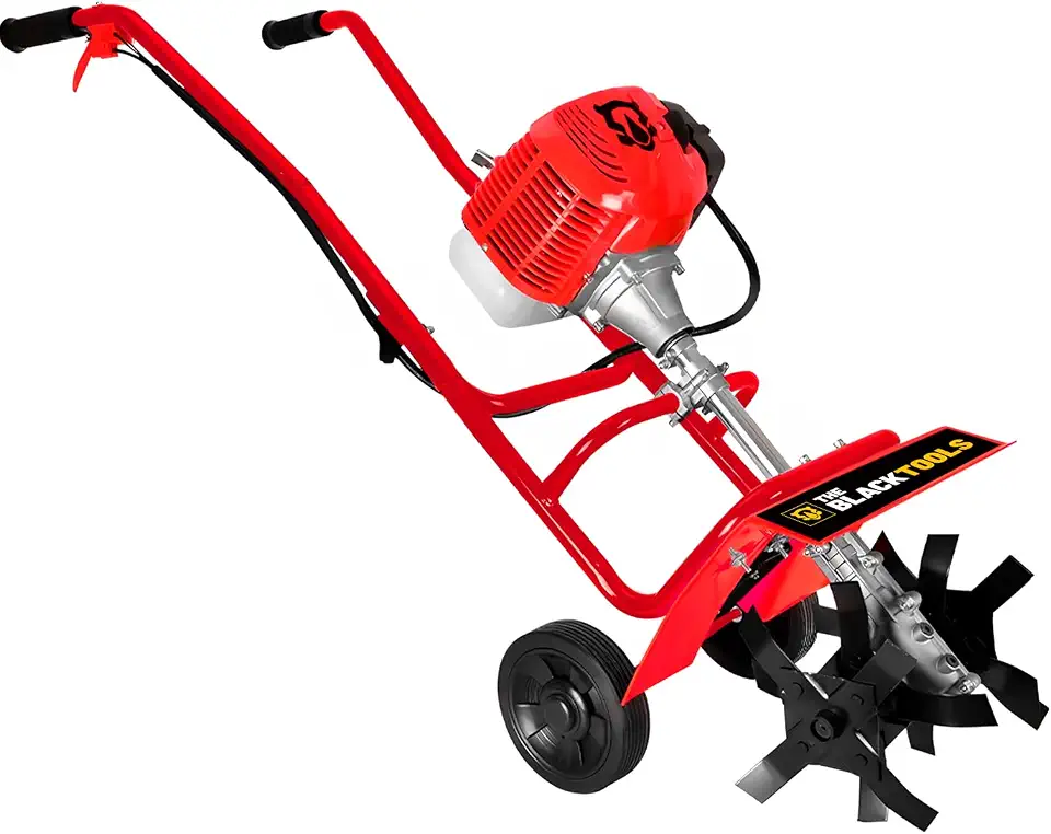 Motocultivador Tratorito Arador Solo Gasolina 2t 52cc 3,8hp Com Lâminas Cultivadoras Tpf1000 The Black Tools