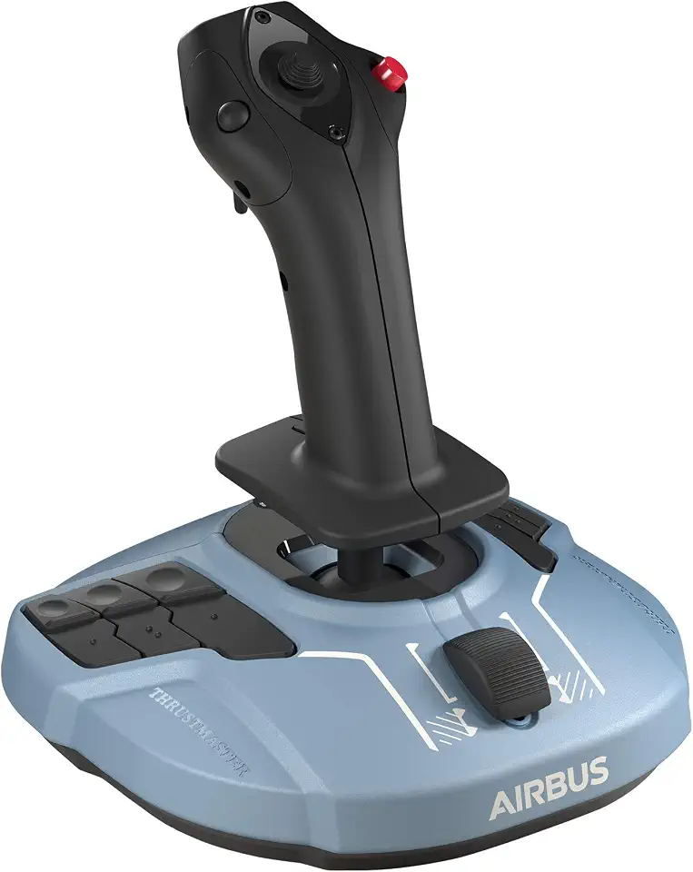 Thrustmaster TCA Sidestick Airbus Edition - Manche ergonômico com 12 botões remapeáveis ​​e inversor de empuxo para PC