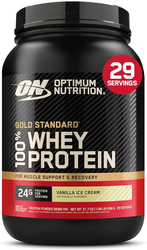 100% Whey Protein Gold Standard (909G) - Sabor Vanilla Ice Cream, Optimum Nutrition