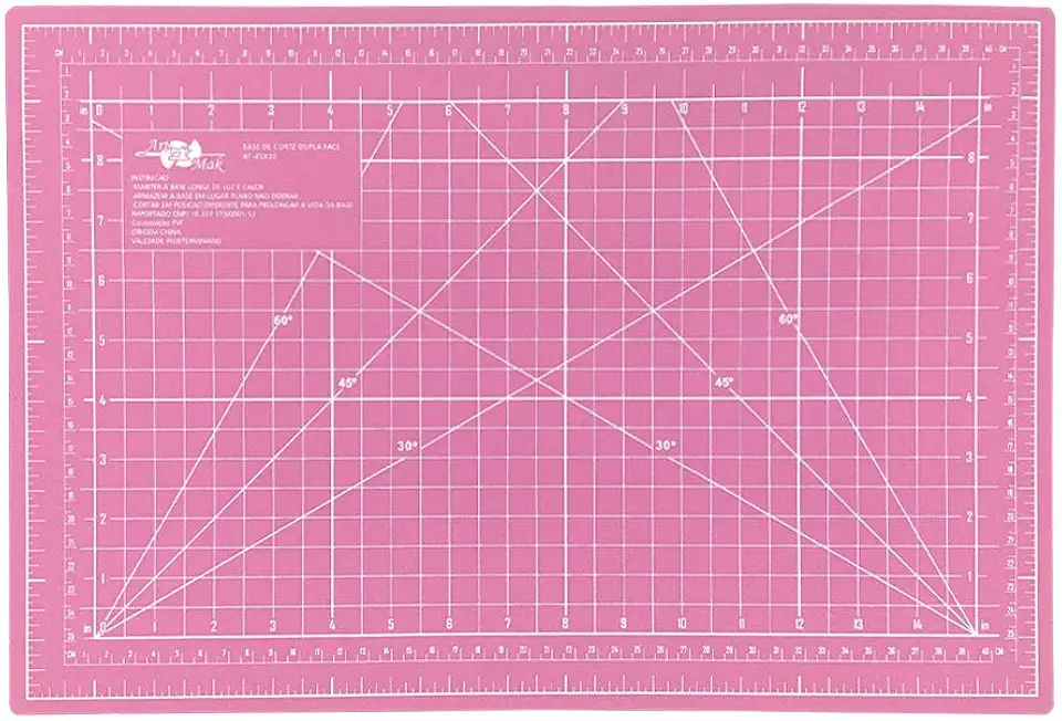Base Para Corte De Mesa A3 Dupla Face Patchwork Artesanato (Rosa)