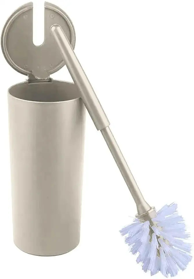 Escova Sanitária C/Suporte Higiene Banheiro Lavabo Privada Serene Bege - Coza