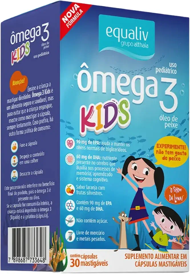 Omega 3 Kids com 30 Cáps Mastigáveis