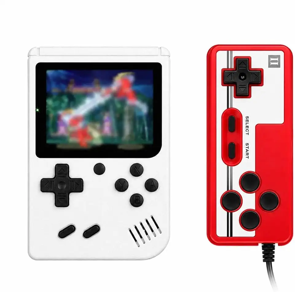 Super Mini Video Game Portátil 400 Em 1 Retrô com Controle extra (Branco)