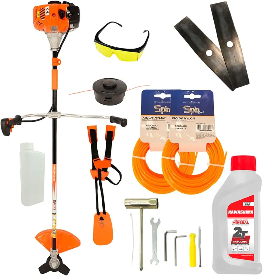 Roçadeira Profissional Vr520h 2t 52cc 2,5hp Com Kit Vulcan