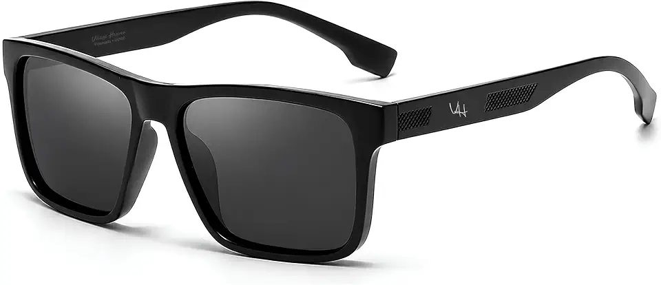 Óculos de Sol Masculino Polarizado Com Proteção UV400 Formato Quadrado Visão Confortável Uso Casual Dia a Dia Esportivo Village Heaven 1036