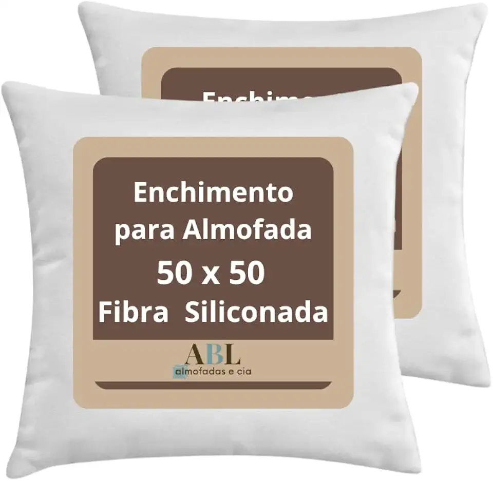 Kit 2 Enchimento para Almofadas Fibra Siliconada 50x50 cm