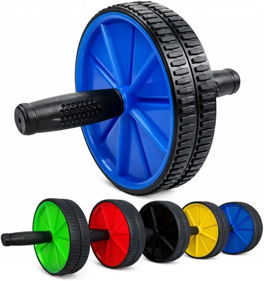 Roda Abdominal para Exercícios Equipamento de Treino Fitness com Empunhadura Antiderrapante Fortalecimento Muscular Premium
