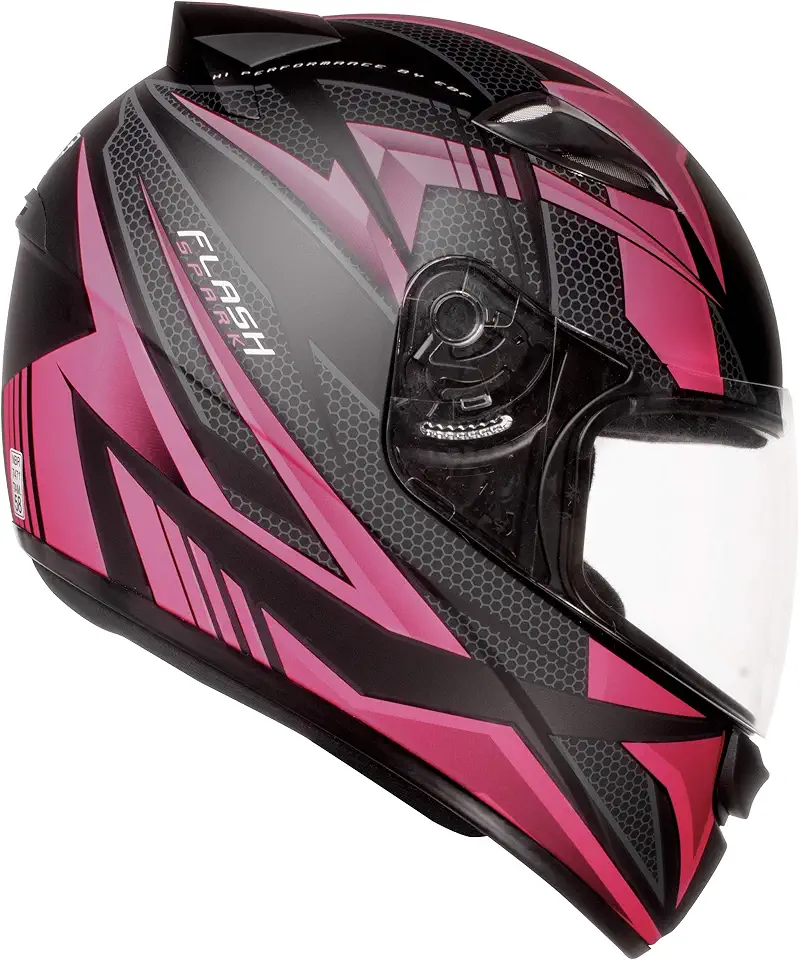 Capacete Ebf New Spark Flash 58/Preto Fosco/Rosa