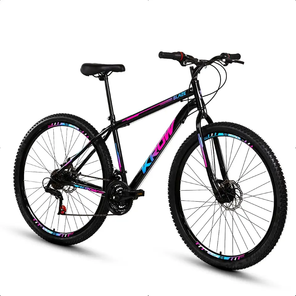 Bicicleta Aro 29 Aço Carbono Freios A Disco 21 Marchas Krow Bikes Para o dia a Dia Passeio