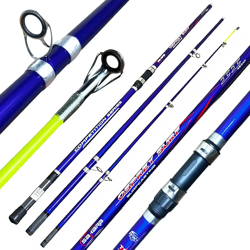 VARA DE PESCA PRAIA COSTAO MAR P/MOLINETE SAHARA OSPREY SURF II - 4.2MTS - 30-60LBS - 3 PARTES - PESCA PESADA - PROFISSIONAL - PEIXE GRANDE