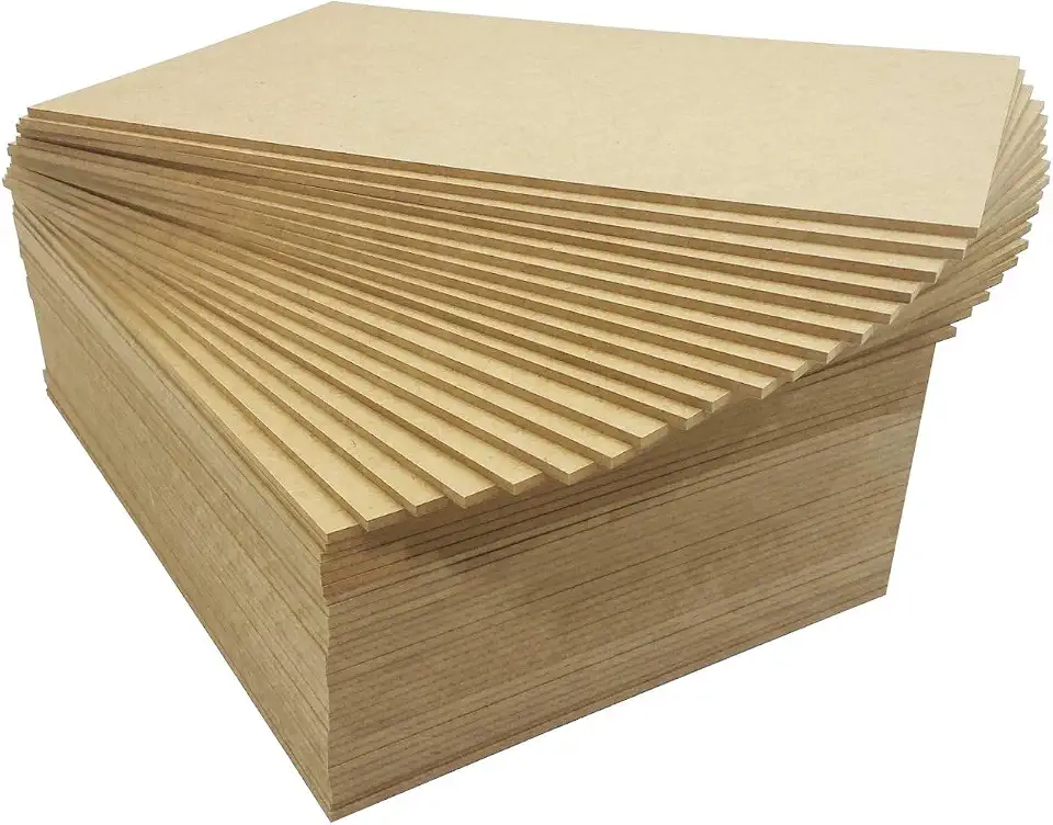 Chapa de MDF Cru 3mm Para Placas e Quadros Kit c/ 10un 30x40 Cor:NATURAL;Tamanho:30x40 CM