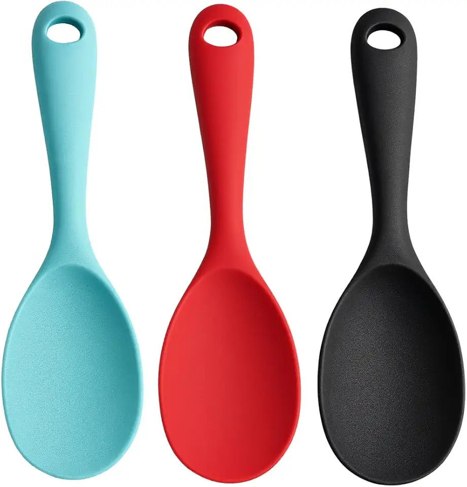 Jogo 03 Colheres de Silicone Cozinha Wellmix Cabo Curto Preparo Antiaderente Alta Durabilidade