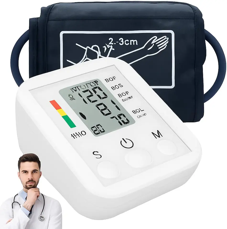 Aparelho de Pressão Arterial Digital Automático de Braço – Monitor Inteligente com Tela LCD Grande, Detecção de Arritmia, Memória para Leituras e Operação Simples