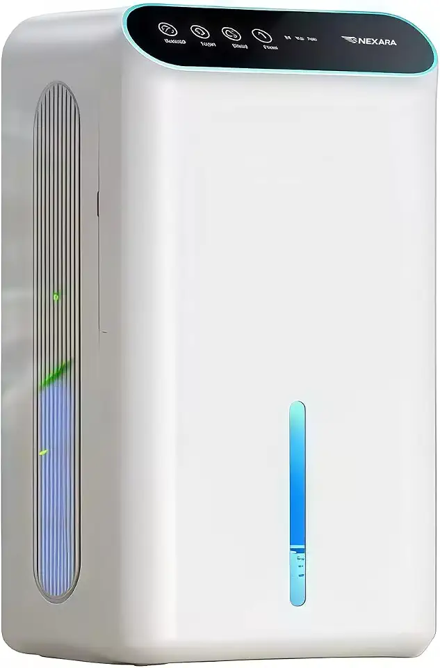 Desumidificador de Ar Antimofo, 2500ml Tanque Gigante, Bivolt 127V/220V, Secar Antimofo 900ml/dia Silencioso 30dB, Timer 24h Baixo Consumo 65W, Adequado para escritório, sala de estar (Branco)