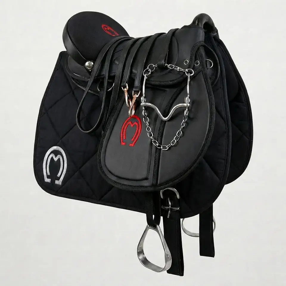 Sela para Cavalo Mangalarga + Kit Completo Pronta para Uso (Preto)