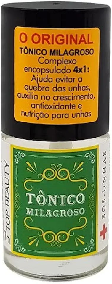 Top Beauty SOS Unhas - Tônico Milagroso Fortalecedor, Esmalte Tratamento para Unhas Fracas e Quebradiças, 7ml