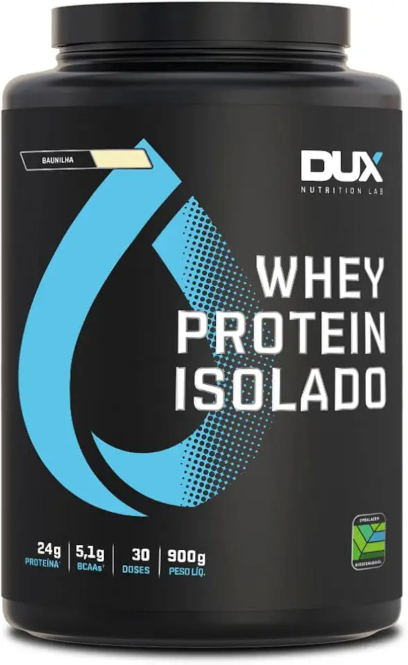 Whey Protein Isolado Baunilha Pote 900g – Contribui para os Resultados e Auxilia a Recuperação Muscular – Dux Human Health