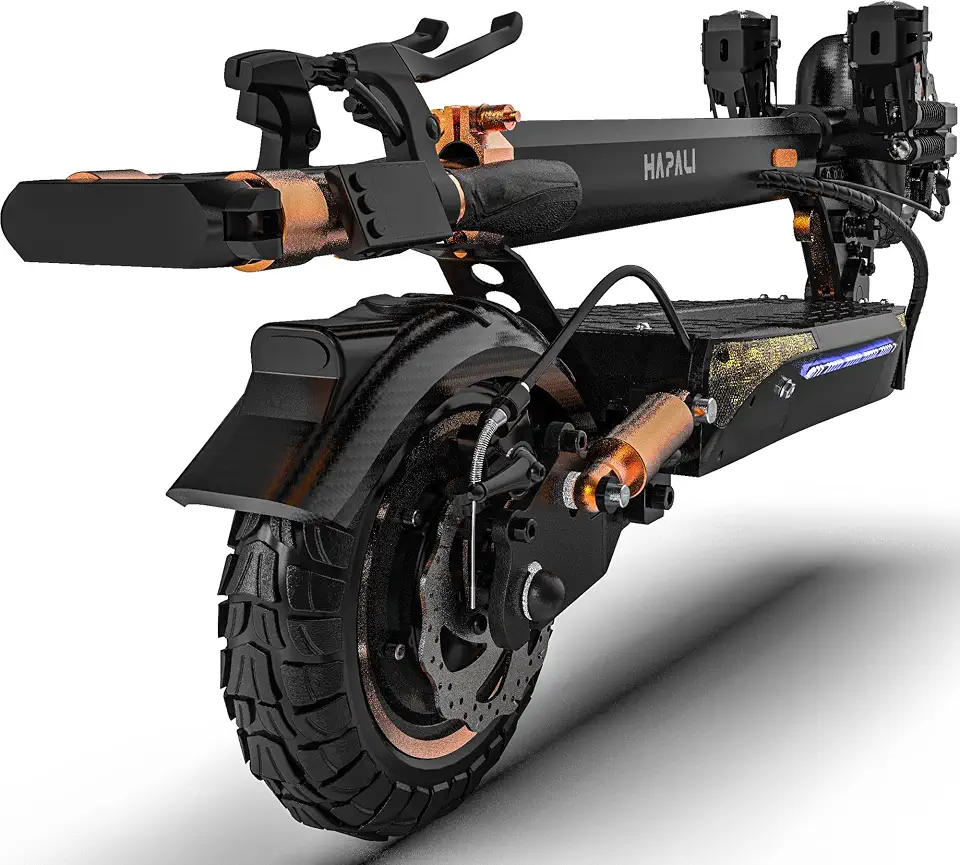 Patinete Elétrico para Adultos - Autonomia de 50 km, Velocidade de 50 km/h, Certificação UL, Pneus All-Terrain de 28 cm para Trilhas, Dupla Suspensão, Dobrável, Freios a Disco