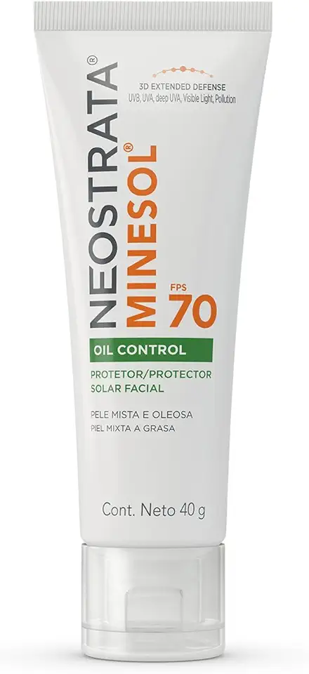 Neostrata Minesol Protetor Solar Facial Oil Control, Sem Cor, FPS 70, 40g