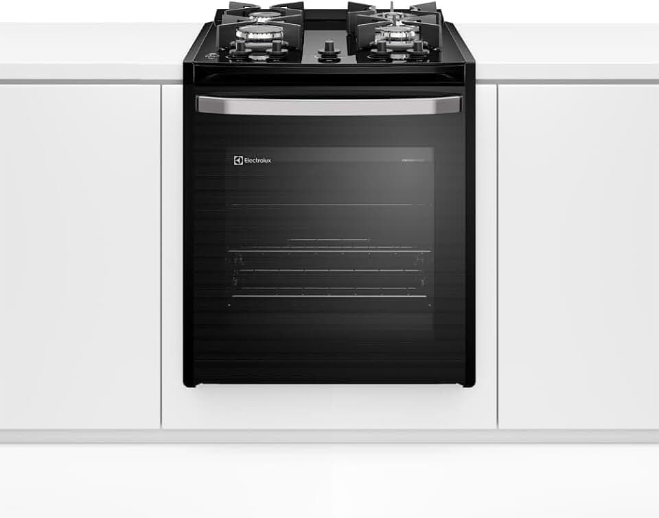 Electrolux Fogão de Embutir 4 bocas Electrolux Preto Experience Mesa Vidro e VaporBake (FE4BB) Bivolt
