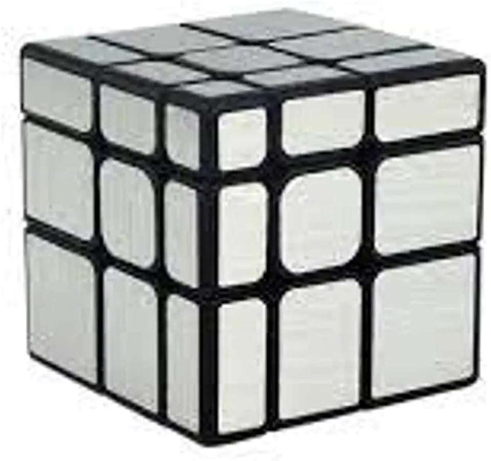 Cubo Magico Profissional Mirror Blocks 3x3 Demolidor, Moyu Meilong, Prateado