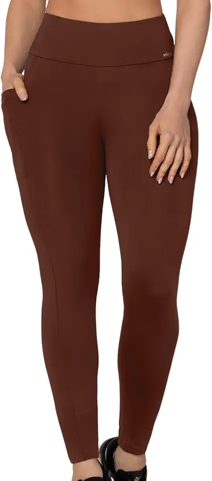 Legging Feminina com Bolso Academia Selene Zero Transparência Cós Alto