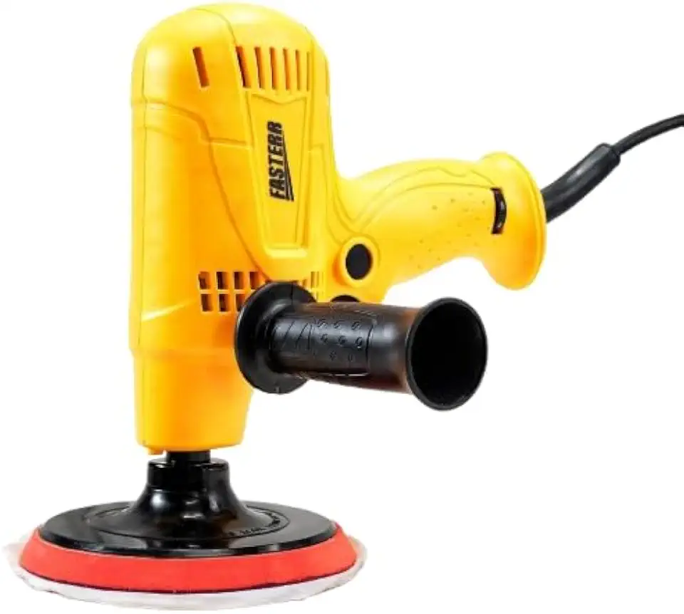 Politriz Elétrica para Polir Carro Fasterr 700W 220V Polidora Automotiva Rotativa Disco 125mm Rosca M14 com 6 Velocidades 600-4100 RPM, Acompanha Boinas de Lã, Espuma e Empunhadura Auxiliar