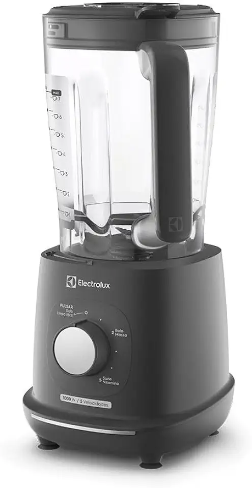 Electrolux Liquidificador 1000W 2,7L com TriForce, 5 Velocidades, Lâminas TruFlow, Função Pulsar 3 em 1 Cinza EBL1000 127v