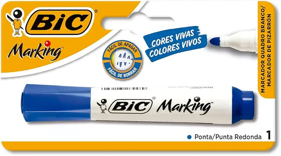 BIC, Marcador Quadro Branco, Marking, Azul, 1 Unidade