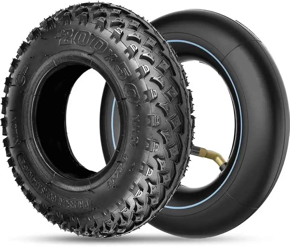Pneu sólido 200x50 (20.3 cm x 5.1 cm), pneu off-road 20 polegadas adequado para Razor Power Core E100/ RX200/ E200, Dune Buggy, ePunk, Crazy Cart, PowerRider 360, eSpark | Tamanho de aro 11