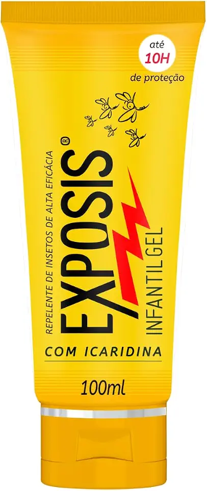 Exposis Infantil, Repelente Gel de Mosquitos, com Icaridina, Até 10h de Proteção, 100ml