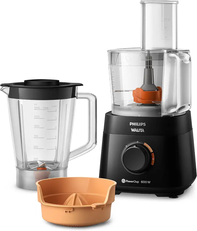 Multiprocessador PowerChop 600 Plus, Philips Walita, 4 em 1, Preto 600W, 220v - RI7300/92