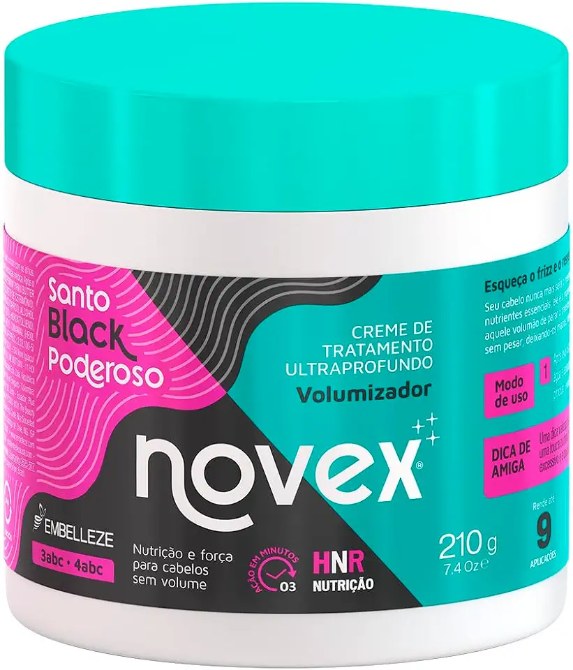 Embelleze - Cremoso Novex 210Gr Santo Black Poderoso