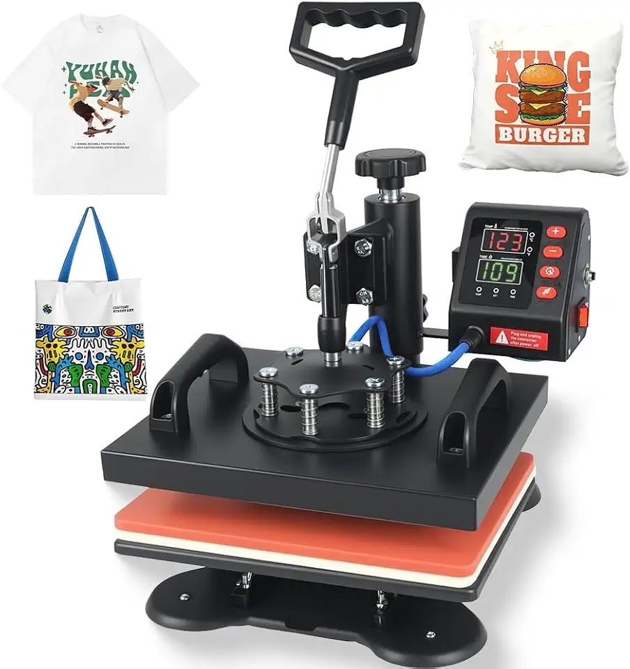 110V, Prensa Termica, Mini Prensa Termica, Maquina de Estampar Camisetas, Prensa Termica Sublimação, Prensa Térmica Plana 23x30cm