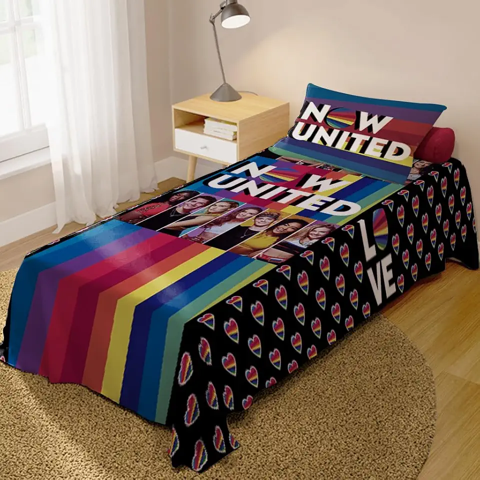 Jogo de Cama Lençol + Fronha Quarto Infantil Now United