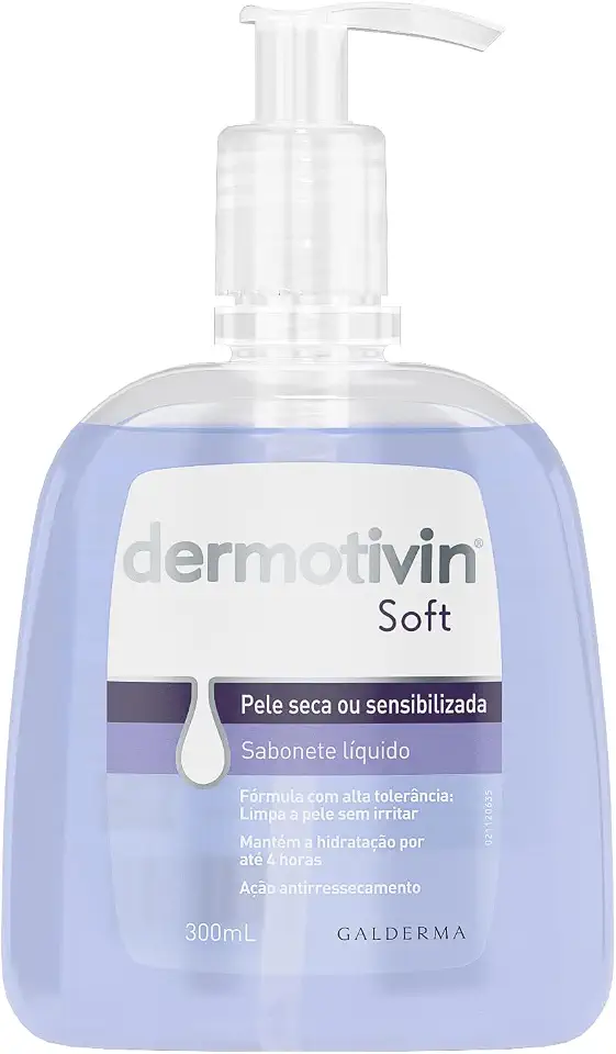 Dermotivin Sabonete Líquido Facial Pele Seca Ou Sensibilizada Soft 300ml