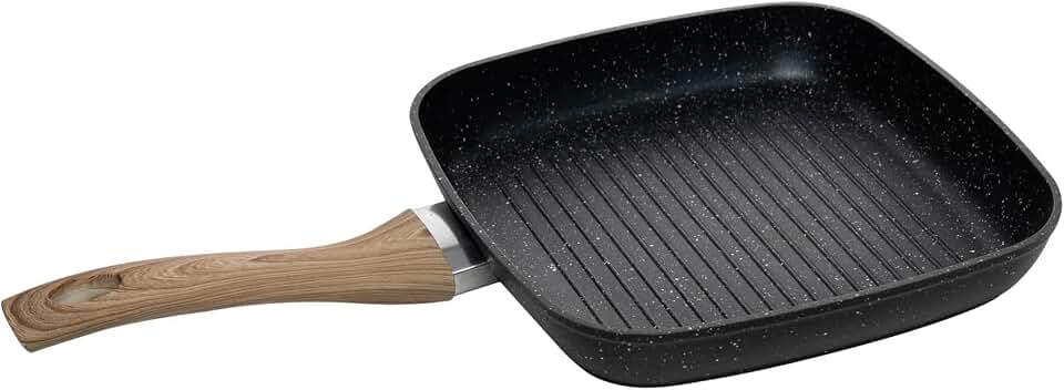 WOLFF - Bistequeira de Indução em Alumínio com Revestimento Cerâmico Granilite Preto 24cm
