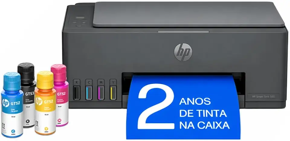 Impressora Multifuncional HP Smart Tank 589 Tanque de Tinta Colorida Wi-Fi, USB - Alta Economia -Copiadora e Scanner (5D1A8A)