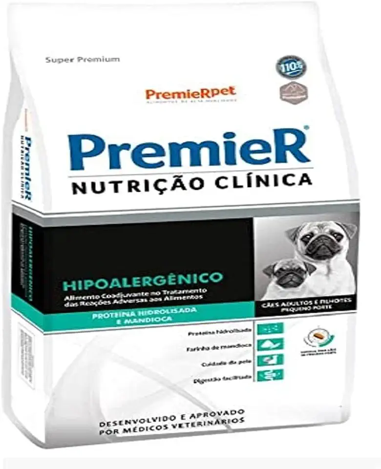 PremieR Pet Nutrição Clínica Ração Seca Hipoalergênica para Cães Adultos Porte Pequeno 2kg