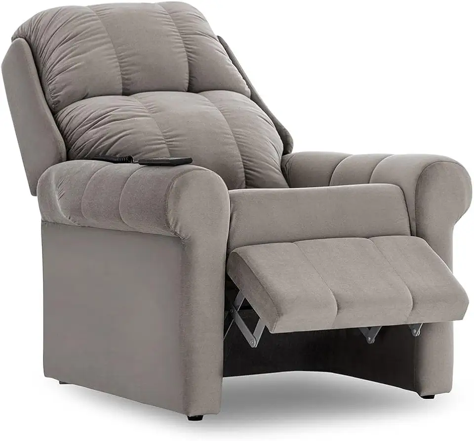 Poltrona com Massageador e Reclinável Herval Mh1216, Cinza